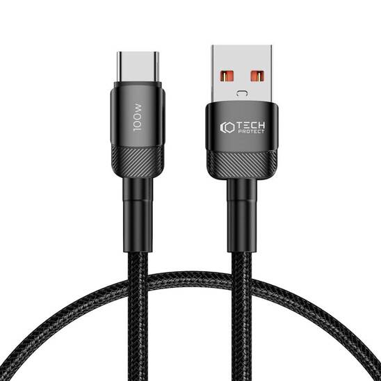 Kabel USB - USB Typ C 100W / 5A 0,5m Tech-Protect UltraBoost EVO czarny