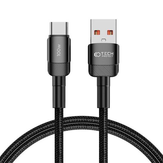 Kabel USB - USB Typ C 100W / 5A 1m Tech-Protect UltraBoost EVO czarny