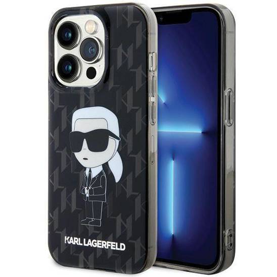 Oryginalne Etui APPLE IPHONE 15 PRO Karl Lagerfeld Hardcase Monogram Ikonik (KLHCP15LHNKMKLK) transparentne