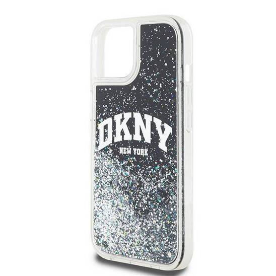 Oryginalne Etui IPHONE 11 DKNY Hardcase Liquid Glitter Big Logo (DKHCN61LBNAEK) czarne