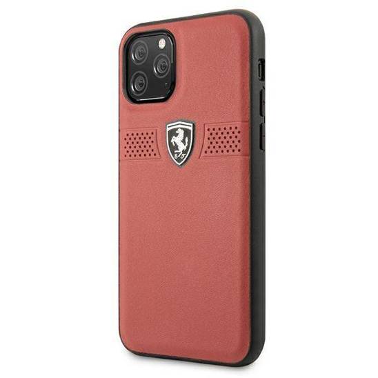 Oryginalne Etui IPHONE 11 PRO Ferrari Hardcase Off Track Leather (FEOBAHCN58RE) czerwone