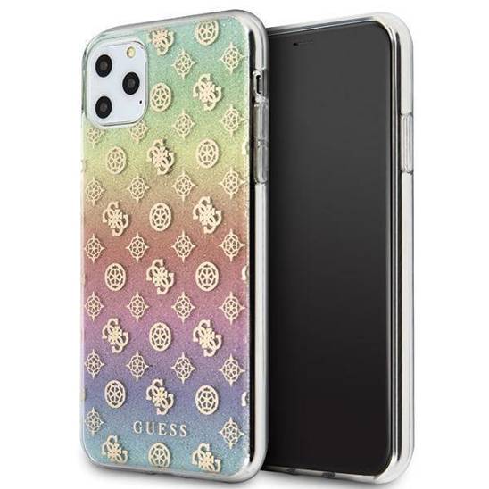 Oryginalne Etui IPHONE 11 PRO MAX Guess Multicolor Hard Case Iridescent 4G Peony (GUHCN65PEOML) wielokolorowe