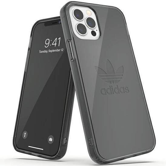 Oryginalne Etui IPHONE 12 / 12 PRO Adidas OR Protective (42385) smokey black transparentne