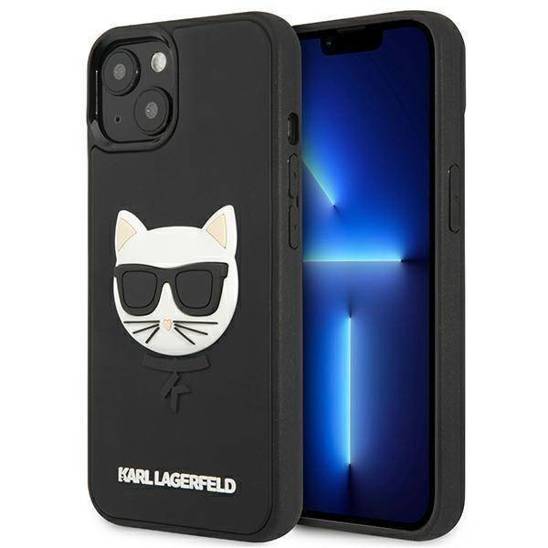 Oryginalne Etui IPHONE 13 MINI Karl Lagerfeld Hardcase 3D Rubber Choupette (KLHCP13SCH3DBK) czarne