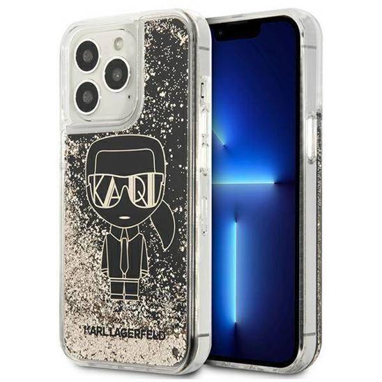 Oryginalne Etui IPHONE 13 PRO Karl Lagerfeld Hardcase Liquid Glitter Gatsby (KLHCP13LLGGKBK) czarne