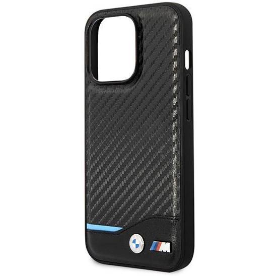 Oryginalne Etui IPHONE 14 PRO BMW Carbon MagSafe (BMHMP14L22NBCK) czarne