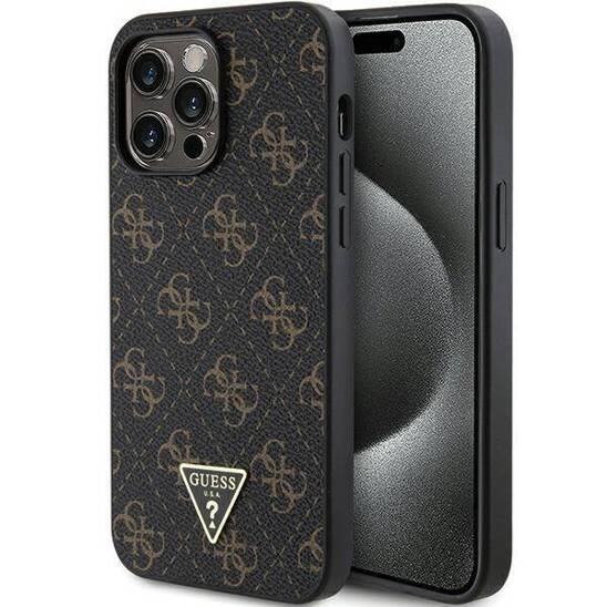 Oryginalne Etui IPHONE 14 PRO MAX Guess Hardcase 4G Triangle Metal Logo (GUHCP14XPG4GPK) czarne