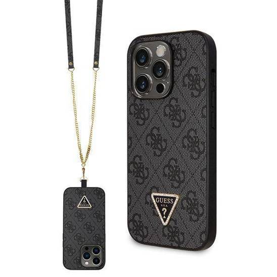 Oryginalne Etui IPHONE 14 PRO MAX Guess Hardcase Crossbody 4G Metal Logo (GUHCP14XP4TDSCPK) czarne