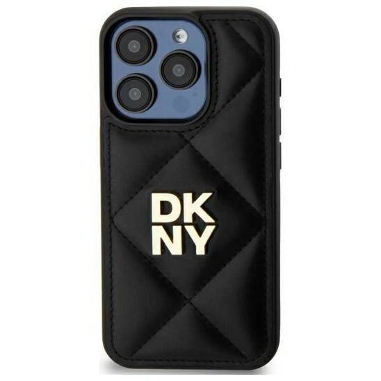 Oryginalne Etui IPHONE 15 DKNY Quilted Stack Logo (DKHCP15SPQDSLK) czarne