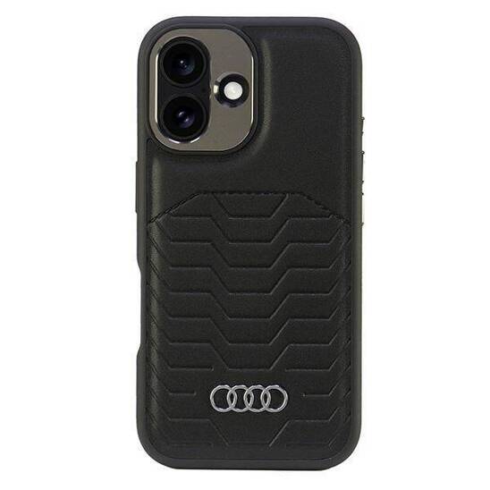 Oryginalne Etui IPHONE 16 PLUS Audi Synthetic Leather (AU-TPUPCMIP16M-GT/D3-BK) czarne