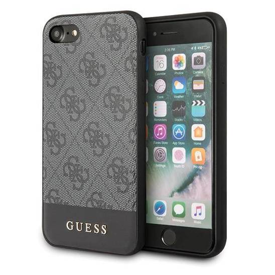 Oryginalne Etui IPHONE SE 2022 / SE 2020 / 7 / 8 Guess Hardcase 4G Stripe Collection (GUHCI8G4GLGR) szare