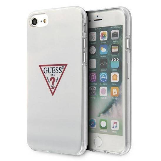 Oryginalne Etui IPHONE SE 2022 / SE 2020 / 7 / 8 Guess Hardcase Triangle Collection (GUHCI8PCUCTLWH) białe