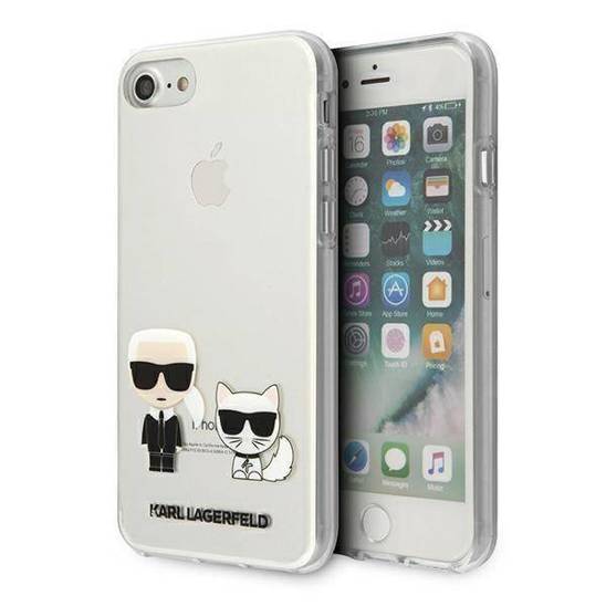 Oryginalne Etui IPHONE SE 2022 / SE 2020 / 7 / 8 Karl Lagerfeld Hardcase Karl&Choupette (KLHCI8CKTR) transparentne