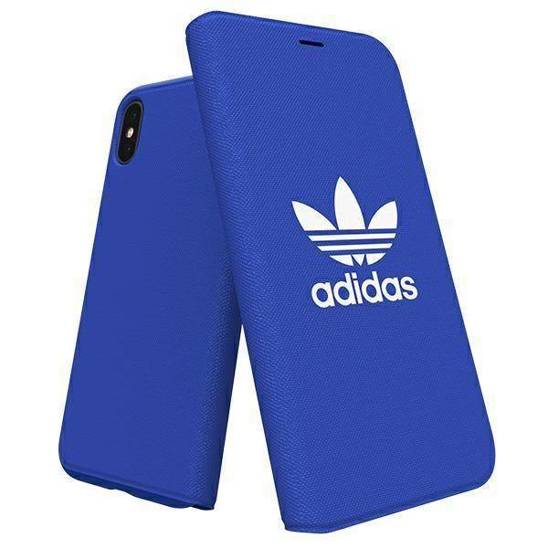 Oryginalne Etui IPHONE X / XS Adidas Booklet Case Canvas niebieskie