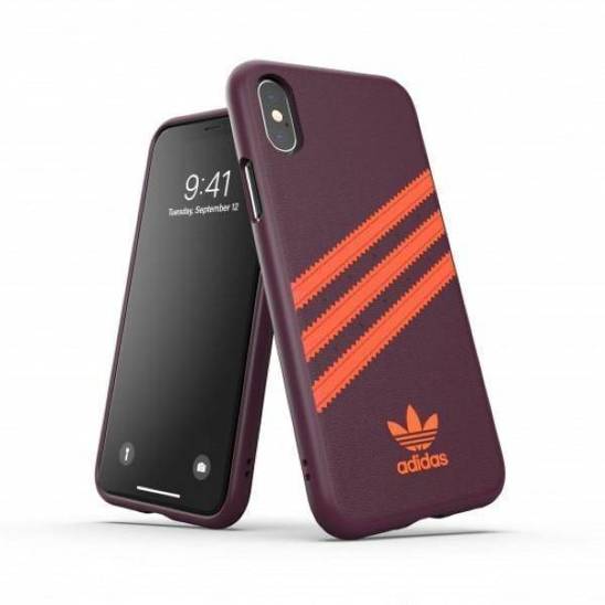 Oryginalne Etui IPHONE X / XS Adidas OR Moulded Case PU 40561 bordowe