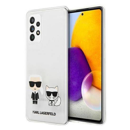 Oryginalne Etui SAMSUNG GALAXY A72 4G / 5G Karl Lagerfeld Hardcase Karl & Choupette (KLHCA72CKTR) transparentne