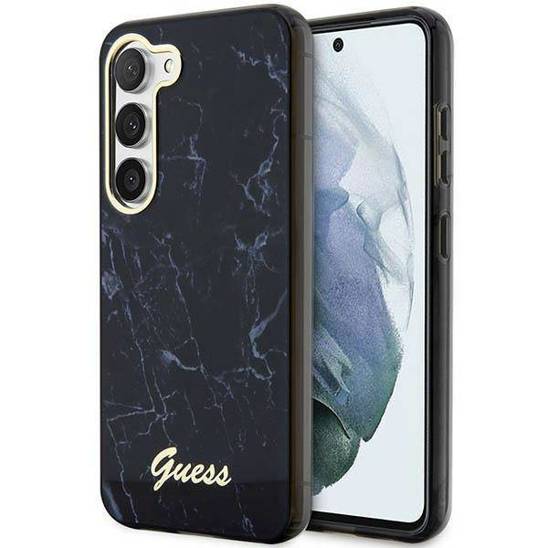 Oryginalne Etui SAMSUNG GALAXY S23 Guess Hardcase Marble (GUHCS23SPCUMAK) czarne