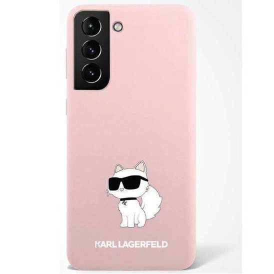 Oryginalne Etui SAMSUNG GALAXY S23+ Karl Lagerfeld Hardcase Silicone Choupette (KLHCS23MSNCHBCP) różowe