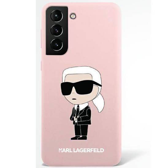 Oryginalne Etui SAMSUNG GALAXY S23+ Karl Lagerfeld Hardcase Silicone Ikonik (KLHCS23MSNIKBCP) różowe