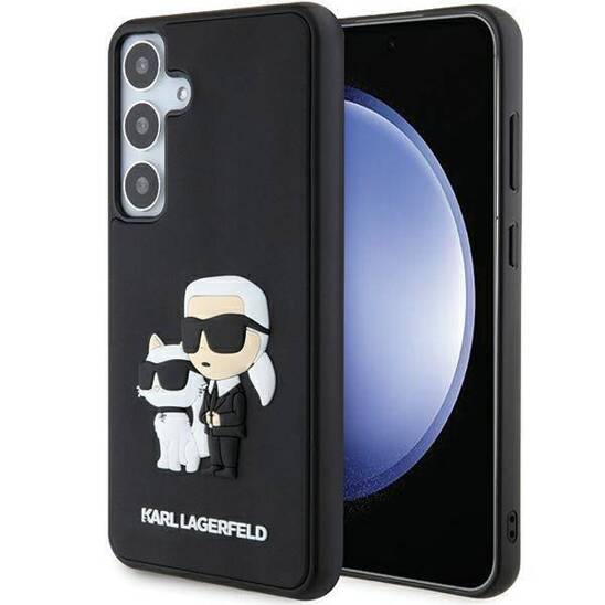 Oryginalne Etui SAMSUNG GALAXY S24+ Karl Lagerfeld Hardcase 3D Rubber Karl&Choupette (KLHCS24M3DRKCNK) czarne