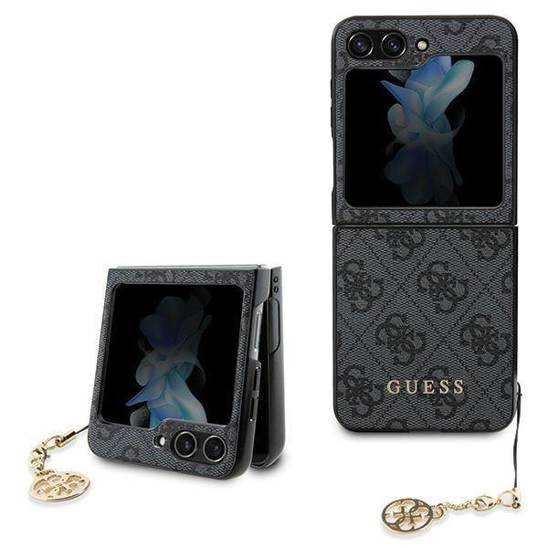 Oryginalne Etui SAMSUNG GALAXY Z FLIP 5 Guess Hardcase 4G Charms Collection (GUHCZF5GF4GGR) szare