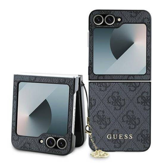 Oryginalne Etui SAMSUNG GALAXY Z FLIP 6 Guess Hardcase 4G Charms Collection (GUHCZF6GF4GGR) czarne