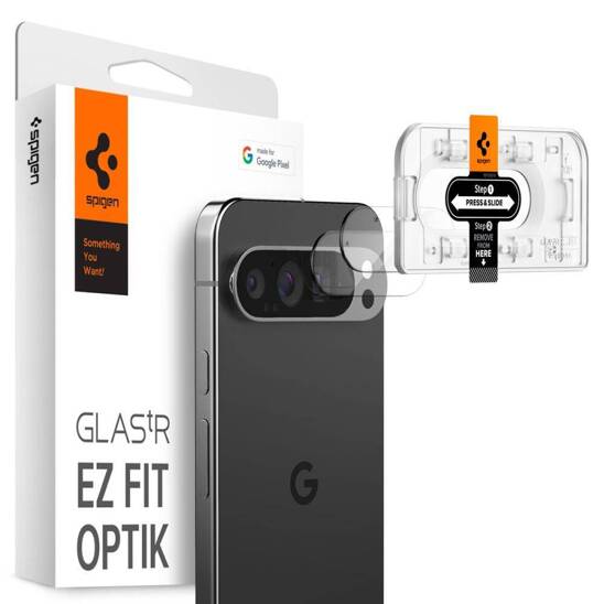 Osłona Aparatu GOOGLE PIXEL 9 PRO Spigen Optik. TR ”EZ FIT” Camera Protector 2-pack Crystal Clear