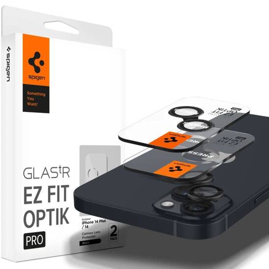 Osłona Aparatu IPHONE 14 / 14 PLUS Spigen Optik.tr Camera Protector 2-pack czarne