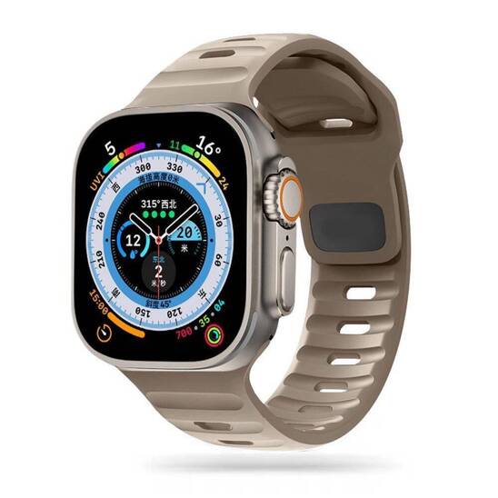 Pasek do APPLE WATCH 4 / 5 / 6 / 7 / 8 / 9 / SE / ULTRA 1 / 2 (42 / 44 / 45 / 49 MM) Tech-Protect Iconband Line Cashmere Beige