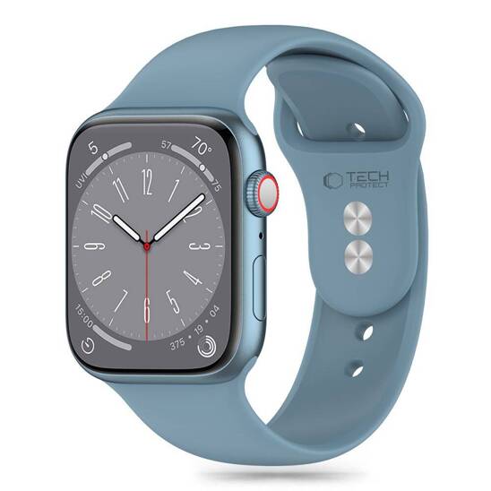 Pasek do APPLE WATCH 4 / 5 / 6 / 7 / 8 / 9 / SE / ULTRA 1 / 2 (42 / 44 / 45 / 49 MM) Tech-Protect Silicone Winter Blue jasnoniebieskie