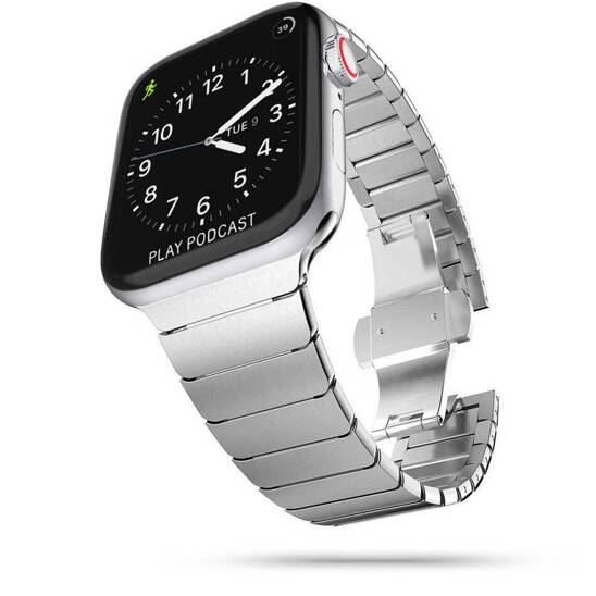 Pasek do APPLE WATCH 4 / 5 / 6 / 7 / 8 / 9 / SE / ULTRA 1 / ULTRA 2 (42 / 44 / 45 / 49 MM) Tech-Protect LinkBand srebrne