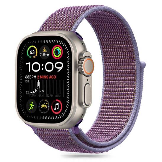 Pasek do APPLE WATCH 6 / 7 / 8 / 9 / 10 / SE (40 / 41 / 42 MM) Tech-Protect Nylon liliowe