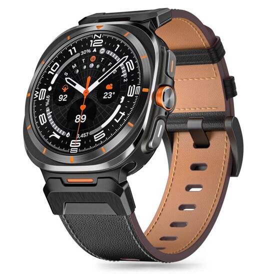 Pasek do SAMSUNG GALAXY WATCH ULTRA (47MM) Tech-Protect Delta Pro Leather czarne