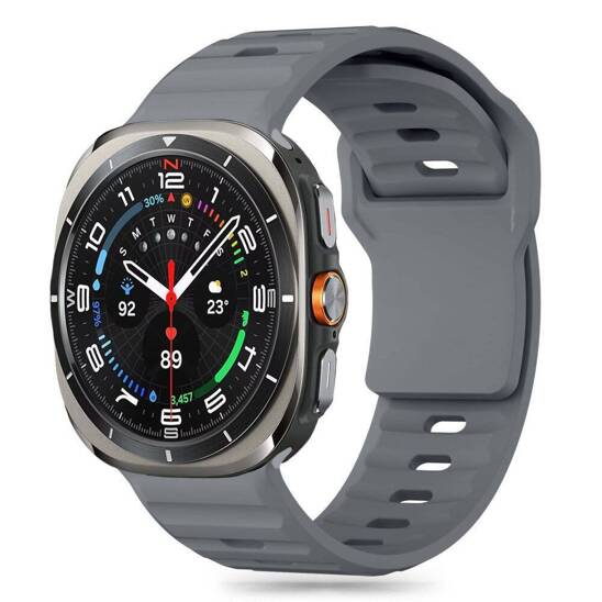 Pasek do SAMSUNG GALAXY WATCH ULTRA (47MM) Tech-Protect Silicone Crayon szare