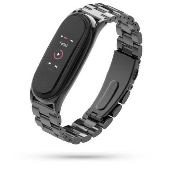 Pasek do XIAOMI MI BAND 6 / 6 NFC / 5 Tech-Protect Stainless czarne