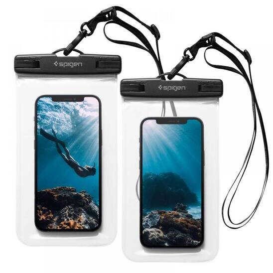 Pokrowiec Wodoodporny 2-pack Spigen A601 Universal Waterproof Case Crystal Clear