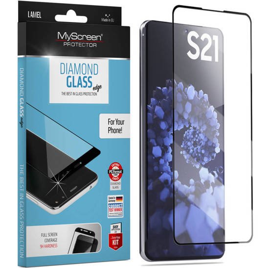 Szkło Hartowane 5D SAMSUNG GALAXY S21 MyScreen Diamond Glass Edge czarne