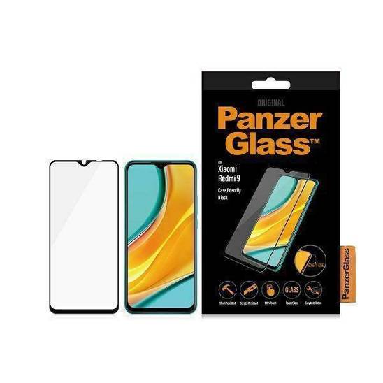 Szkło Hartowane 5D XIAOMI REDMI 9 PanzerGlass E2E Regular Case Friendly czarne