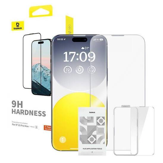 Szkło Hartowane APPLE IPHONE 15 PRO MAX Baseus Diamond Glass Clear