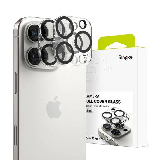 Szkło Hartowane IPHONE 16 PRO / 16 PRO MAX Ringke Camera Protector 2-pack Clear