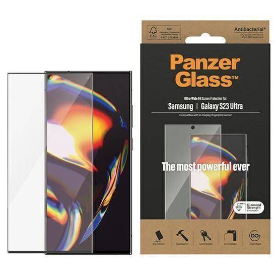 Szkło Hartowane SAMSUNG GALAXY S23 ULTRA PanzerGlass Ultra-Wide Fit Screen Protection (7324)