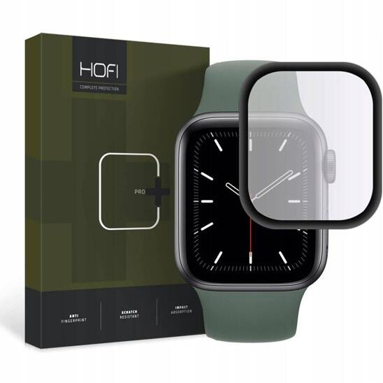 Szkło Hybrydowe APPLE WATCH 4 / 5 / 6 / SE (40MM) HOFI Hybrid Pro+ czarne