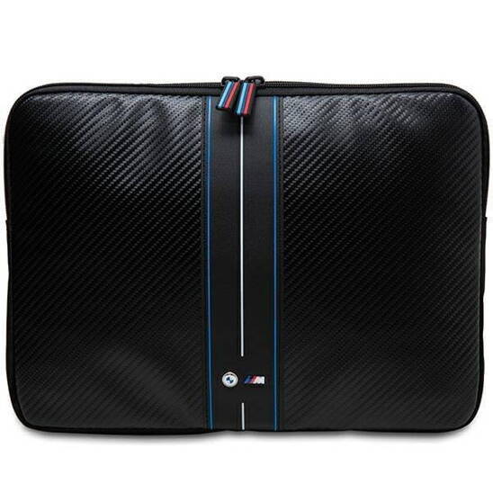 Torba LAPTOP 14" BMW Sleeve Carbon Blue Stripes (BMCS14COMSCAKL) czarne