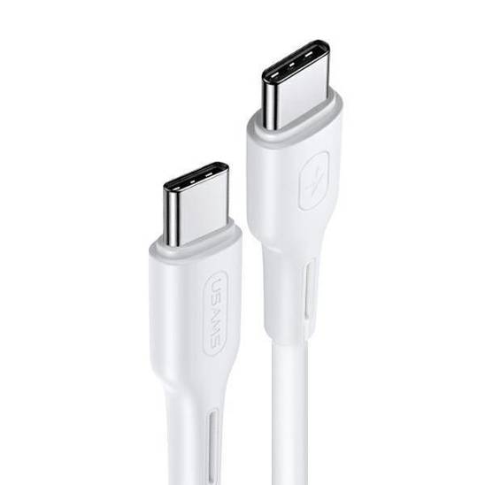 USAMS Kabel U43 USB-C na USB-C 100W PD Fast Charge 5A 1.2m biały/white SJ459USB02 (US-SJ459)