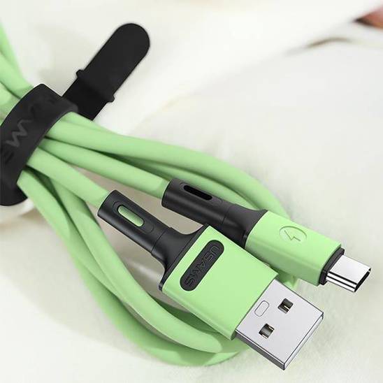 USAMS Kabel U52 USB-C 2A Fast Charge 1m zielony/green SJ436USB02 (US-SJ436)