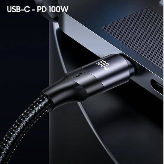 USAMS Kabel U71 USB-C/ Lighning na USB-C 1,2m 100W PD Fast Charge czarny/black SJ550USB01(US-SJ550)