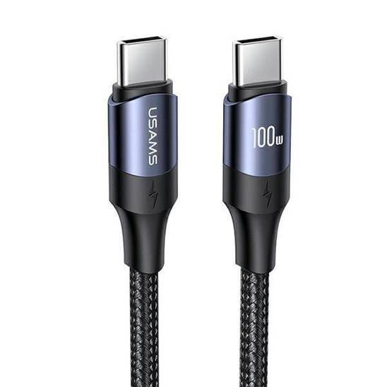 USAMS Kabel U71 USB-C na USB-C 1,2m 100W PD Fast Charge czarny/black SJ524USB01 (US-SJ524)
