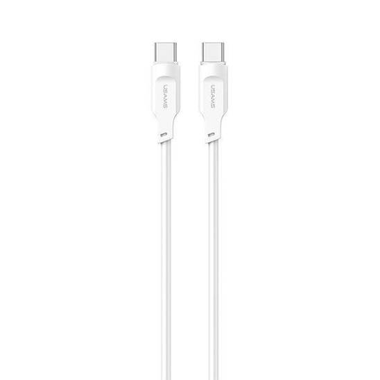 USAMS Kabel USB-C na USB-C PD Fast Charging 1,2m 100W Lithe Series biały/white SJ567USB02 (US-SJ567)