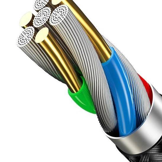 USAMS Kabel pleciony U5 2A USB-C czerwon y/red 1,2m SJ221TC02 (US-SJ221)
