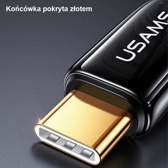 USAMS Kabel pleciony U82 USB-C na USB-C 1.2m 240W PD 3.1 Fast Charging czarny/black SJ580USB01 (US-SJ580)